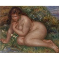 Портреты картины репродукции на заказ - КУпальщица, глядящая на свое отражение