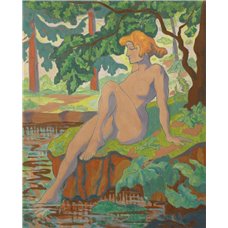 Картина на холсте по фото Модульные картины Печать портретов на холсте Купальщица