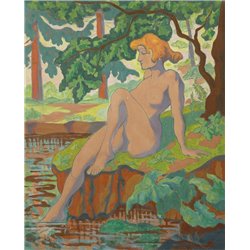 Купальщица - Модульная картины, Репродукции, Декоративные панно, Декор стен