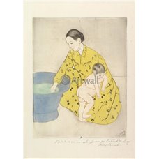 Картина на холсте по фото Модульные картины Печать портретов на холсте Купание ребенка