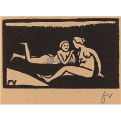 Купальщицы на траве - Модульная картины, Репродукции, Декоративные панно, Декор стен
