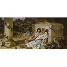 Картина на холсте по фото Модульные картины Печать портретов на холсте Купидон и вакханка
