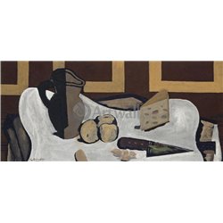 Кувшин, фрукты, сыр и нож - Модульная картины, Репродукции, Декоративные панно, Декор стен