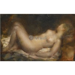 Лежащая обнаженная - Модульная картины, Репродукции, Декоративные панно, Декор стен