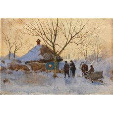 Картина на холсте по фото Модульные картины Печать портретов на холсте Лесной домик