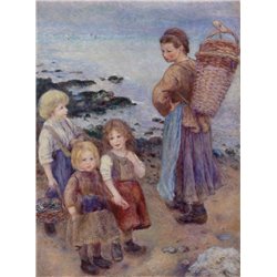 Ловцы мидий в Берневале - Модульная картины, Репродукции, Декоративные панно, Декор стен