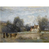 Люзанси, крестьянкие дома на берегу