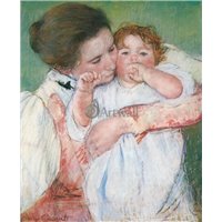 Маленькая Анна на руках у матери