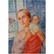 Картина на холсте по фото Модульные картины Печать портретов на холсте Мать и дитя