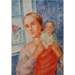 Мать и дитя - Модульная картины, Репродукции, Декоративные панно, Декор стен