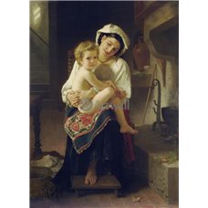 Картина на холсте по фото Модульные картины Печать портретов на холсте Мать и дитя