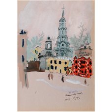 Картина на холсте по фото Модульные картины Печать портретов на холсте Меньшикова башня