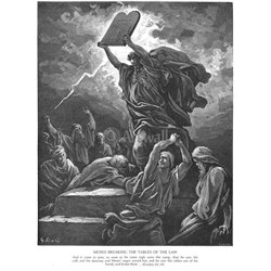 Моисей разбивает скрижали с Законом, Ветхий Завет - Модульная картины, Репродукции, Декоративные панно, Декор стен