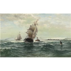Моран Эдвард «У берегов Атлантики» - Модульная картины, Репродукции, Декоративные панно, Декор стен