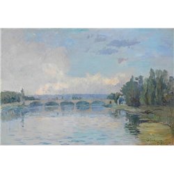 Мост Майсон-Лаффит - Модульная картины, Репродукции, Декоративные панно, Декор стен