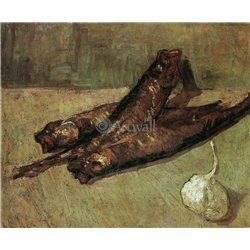 Натюрморт с селедкой и чесноком - Модульная картины, Репродукции, Декоративные панно, Декор стен