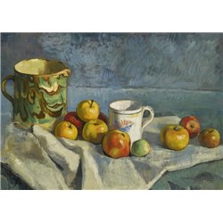 Натюрморт с яблоками - Модульная картины, Репродукции, Декоративные панно, Декор стен