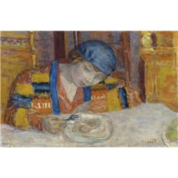 Обедающая девушка - Модульная картины, Репродукции, Декоративные панно, Декор стен