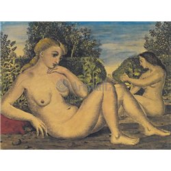 Обнаженная в саду - Модульная картины, Репродукции, Декоративные панно, Декор стен