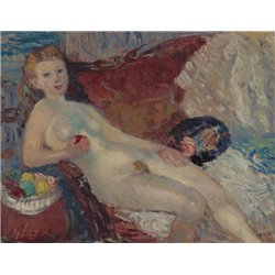 Обнаженная с яблоком, эскиз - Модульная картины, Репродукции, Декоративные панно, Декор стен