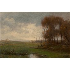 Картина на холсте по фото Модульные картины Печать портретов на холсте Осень на ферме