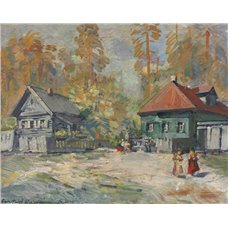 Картина на холсте по фото Модульные картины Печать портретов на холсте Осень в русской деревне