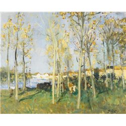 Осень в Мизи-сюр Йонне - Модульная картины, Репродукции, Декоративные панно, Декор стен