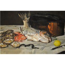 Натюрморт с рыбой - Модульная картины, Репродукции, Декоративные панно, Декор стен
