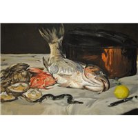 Портреты картины репродукции на заказ - Натюрморт с рыбой