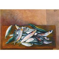 Портреты картины репродукции на заказ - Натюрморт с сардинами