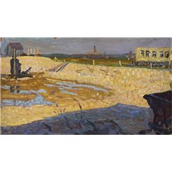 Освещенная солнцем строительная площадка - Модульная картины, Репродукции, Декоративные панно, Декор стен