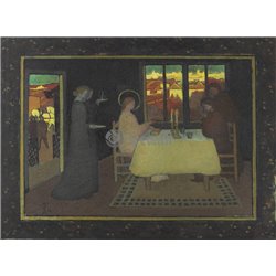 Паломники в Эммаусе - Модульная картины, Репродукции, Декоративные панно, Декор стен