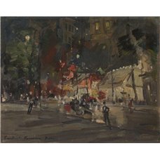 Картина на холсте по фото Модульные картины Печать портретов на холсте Парижские рестораны ночью