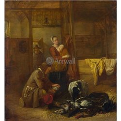 Охотник с птицами - Модульная картины, Репродукции, Декоративные панно, Декор стен