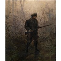 Охотник в лесу