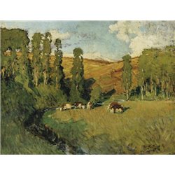 Пейзаж в Крезе - Модульная картины, Репродукции, Декоративные панно, Декор стен