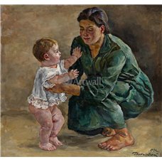 Картина на холсте по фото Модульные картины Печать портретов на холсте Первые шаги