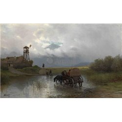 Переправа - Модульная картины, Репродукции, Декоративные панно, Декор стен
