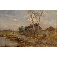 Переправа в деревне