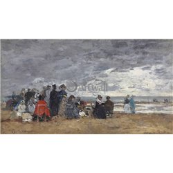 Пляж в Трувиле - Модульная картины, Репродукции, Декоративные панно, Декор стен