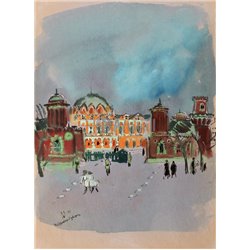 Петровский дворец в Петровском парке - Модульная картины, Репродукции, Декоративные панно, Декор стен