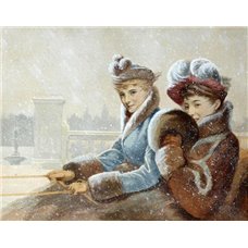 Картина на холсте по фото Модульные картины Печать портретов на холсте Поездка в санках
