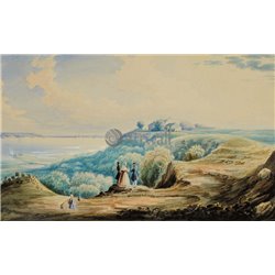 Пейзаж с фигурами - Модульная картины, Репродукции, Декоративные панно, Декор стен