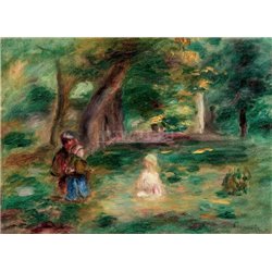 Пейзаж с тремя фигурами - Модульная картины, Репродукции, Декоративные панно, Декор стен
