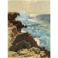 Картина на холсте по фото Модульные картины Печать портретов на холсте Прибой у скал
