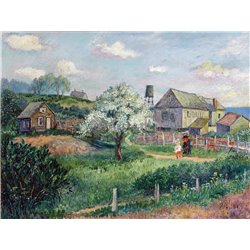 Прогулка в деревне - Модульная картины, Репродукции, Декоративные панно, Декор стен