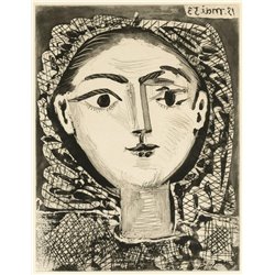Портрет Франсуазы в сетке - Модульная картины, Репродукции, Декоративные панно, Декор стен