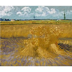 Пшеничное поле со жнецом - Модульная картины, Репродукции, Декоративные панно, Декор стен