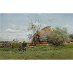 Ранняя осень в деревне - Модульная картины, Репродукции, Декоративные панно, Декор стен