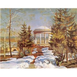 Ранняя весна (Беседка в парке) - Модульная картины, Репродукции, Декоративные панно, Декор стен